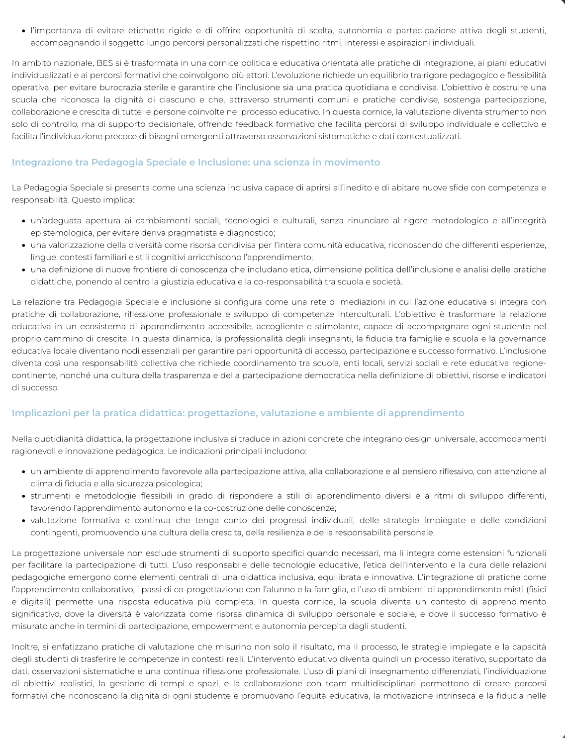 Riassunto di Pedagogia speciale e interventi educativi per la prima infanzia (con laboratorio)