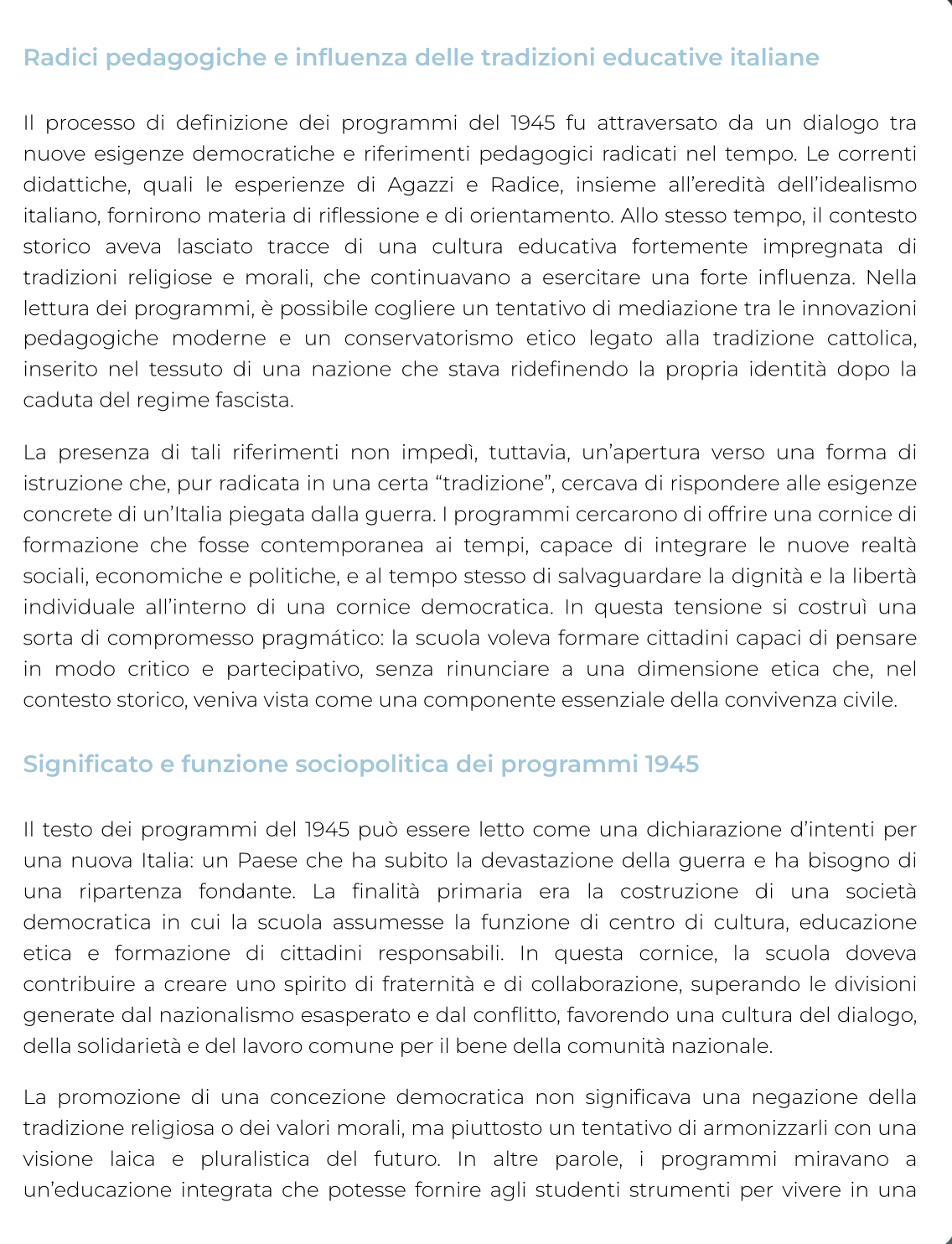 Riassunto di Sociologia dell'educazione e della prima infanzia