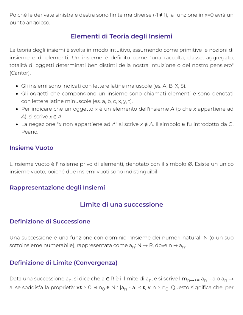 Riassunto di Analisi matematica