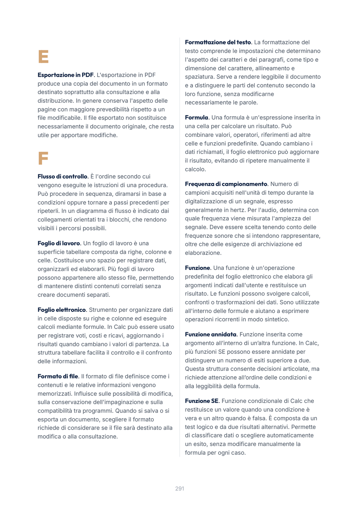 Lèssico · anteprima 10/10 — Glossario — Abilità informatiche e telematiche (ed. 2.1)