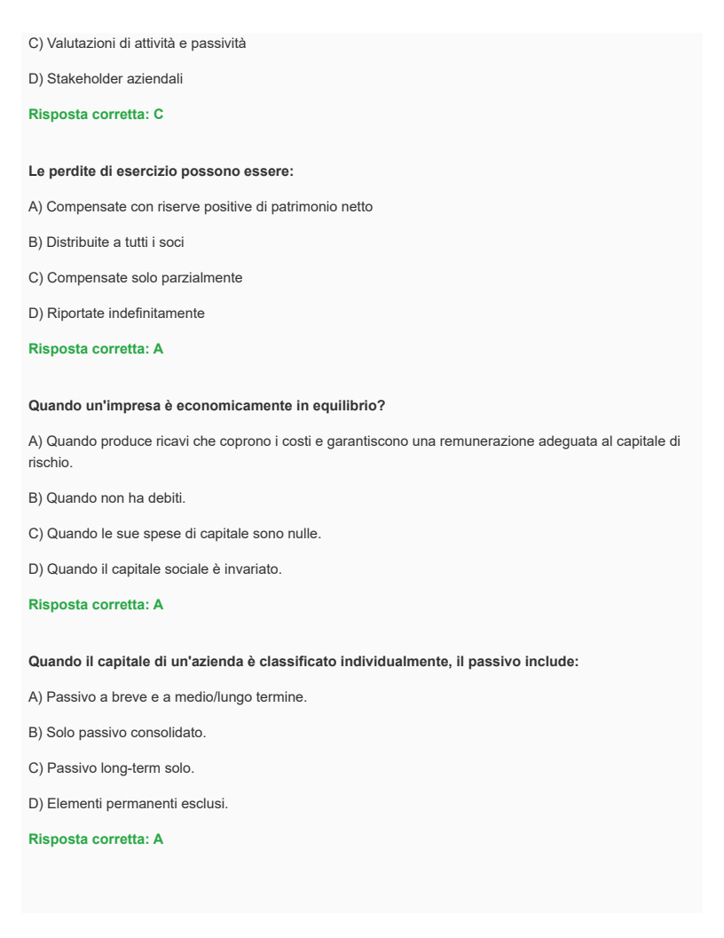 Metodologie e determinazioni quantitative d'azienda