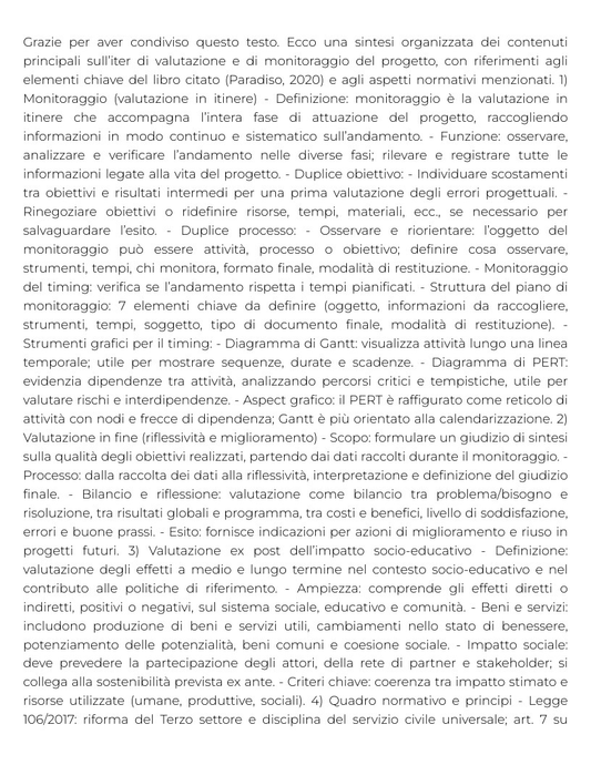 Riassunto di Progettazione e valutazione