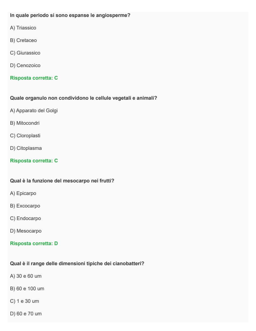 Botanica e Botanica Sistematica