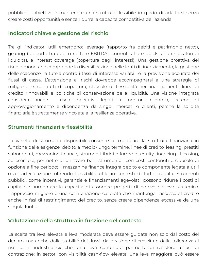 Riassunto di Finanza aziendale per l'investigazione
