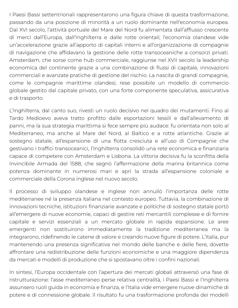 Riassunto di Storia della globalizzazione e dei mercati internazionali - MA1757