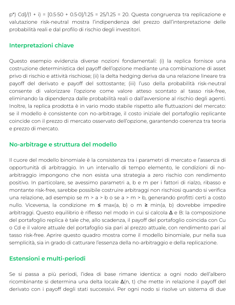 Riassunto di Finanza Quantitativa e Derivati