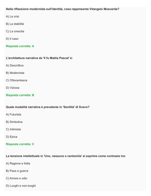 Letteratura Italiana Contemporanea