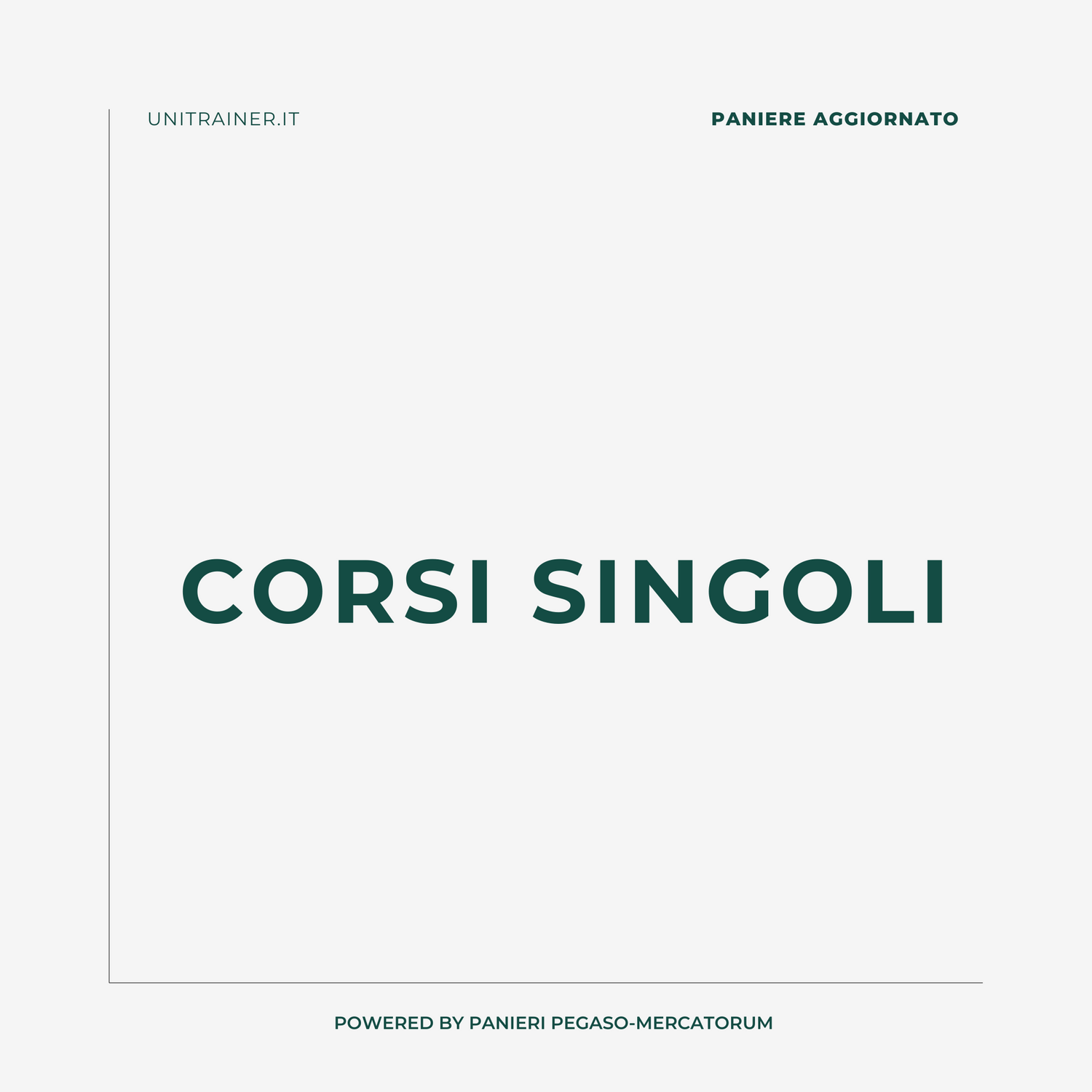 Corsi singoli