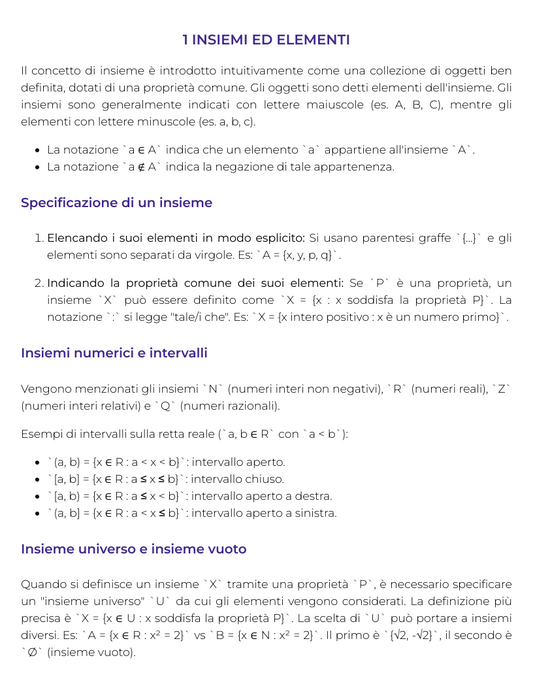 Riassunto di Algebra