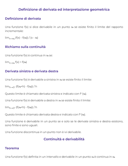 Riassunto di Analisi matematica