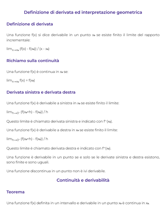 Riassunto di Analisi matematica