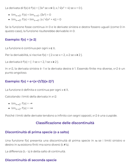 Riassunto di Analisi matematica