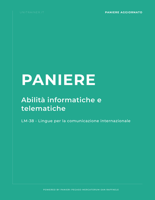 Paniere LM-38 Lingue per la Comunicazione Internazionale — Abilità informatiche e telematiche — Università Mercatorum