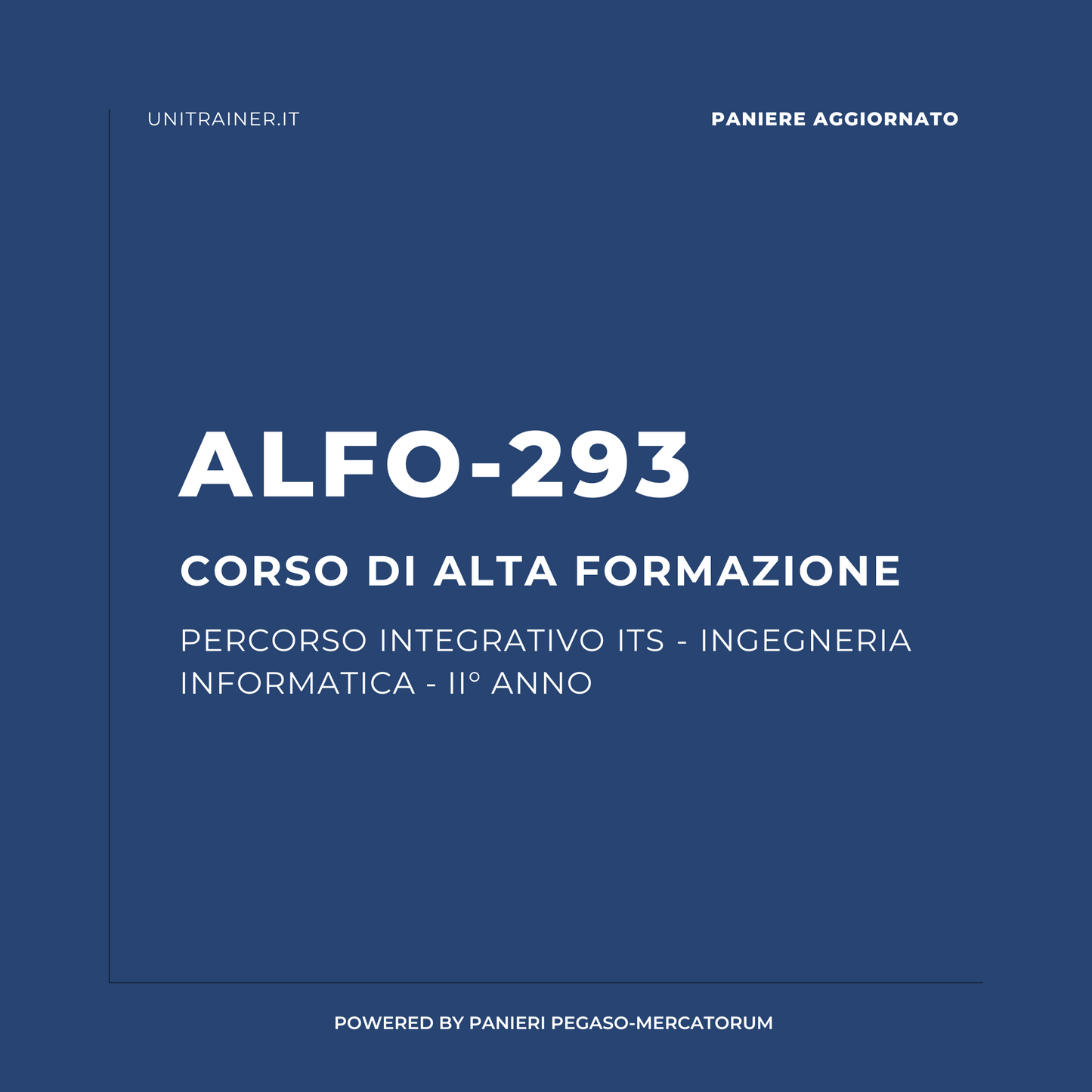 Paniere aggiornato Fisica ALFO - Corsi di alta formazione