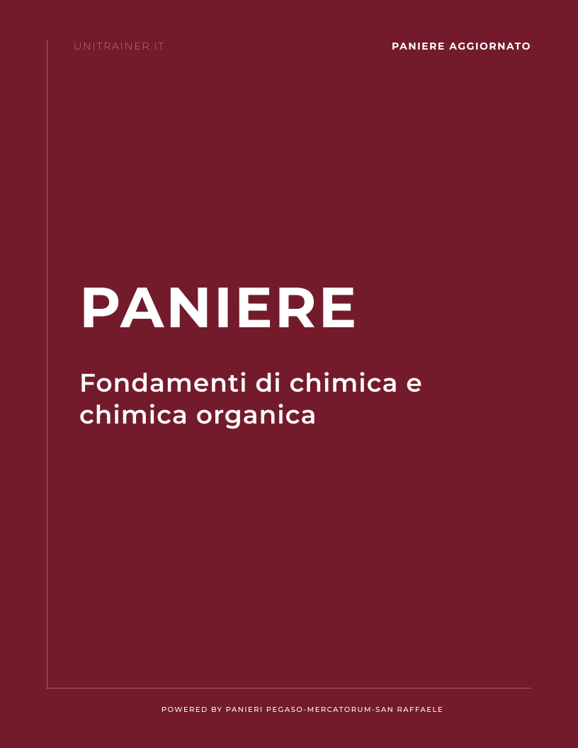 Paniere L-9 Ingegneria Biomedica — Fondamenti di chimica e chimica organica — Università Telematica San Raffaele