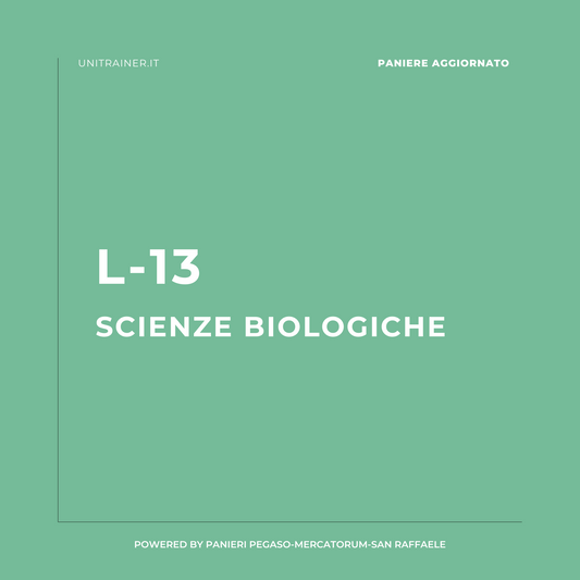 Paniere aggiornato Chimica Generale e Inorganica L-13 | Scienze biologiche San Raffaele, L-13 Scienze biologiche