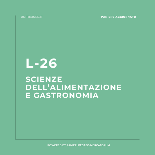 Paniere aggiornato Storia della gastronomia L-26 Scienze dell'alimentazione e gastronomia  San Raffaele