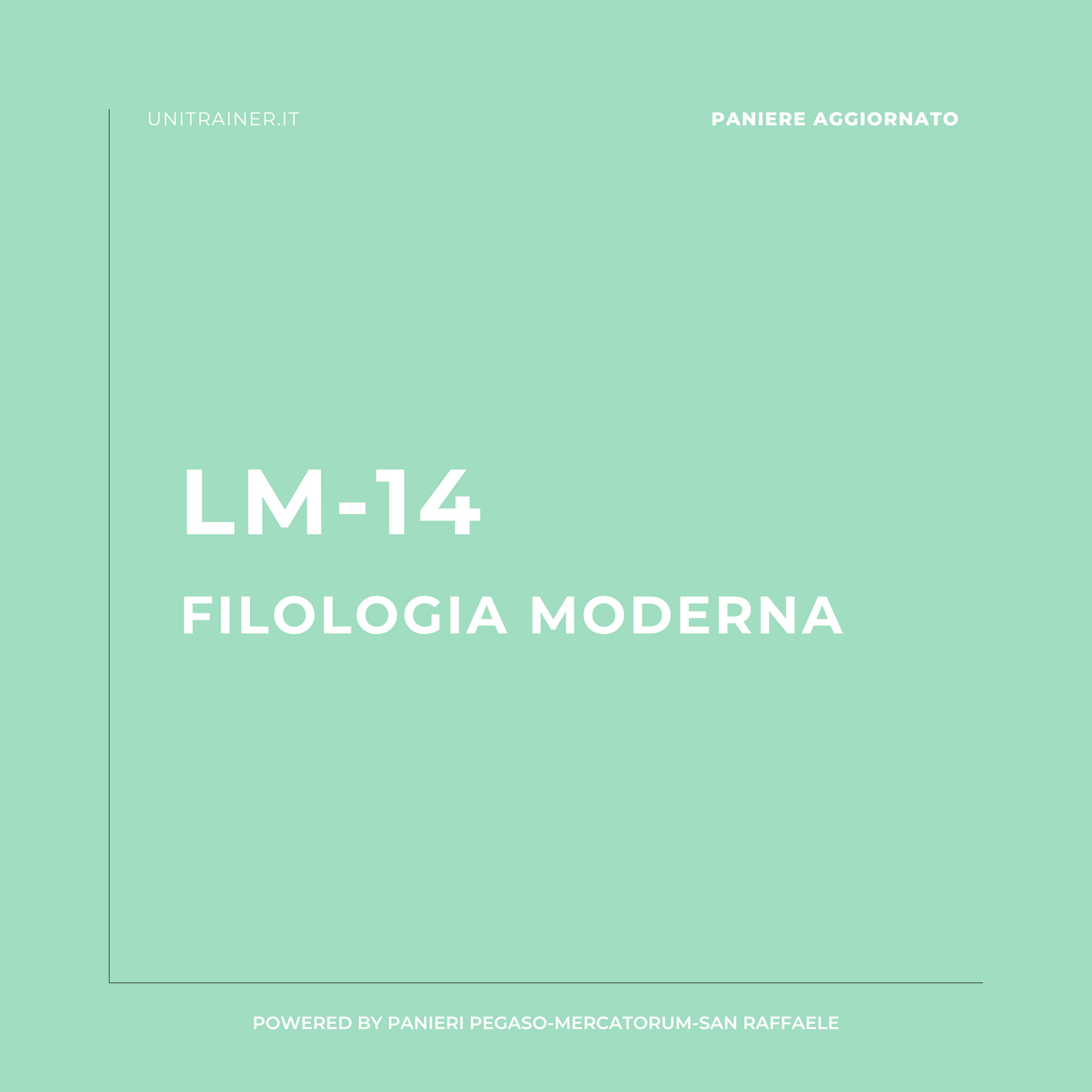 Paniere aggiornato Lingua, traduzione e linguistica inglese LM-14 | Filologia moderna Pegaso, LM-14 | Filologia moderna