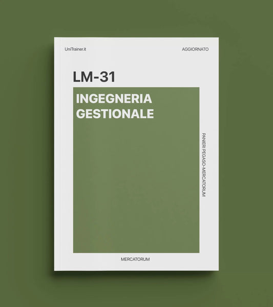 Paniere aggiornato per LM-31 - Sistemi ICT distribuiti - Pegaso e Mercatorum
