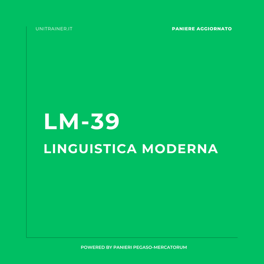 LM-39 - Critica letteraria e letterature comparate - UniTrainer.it