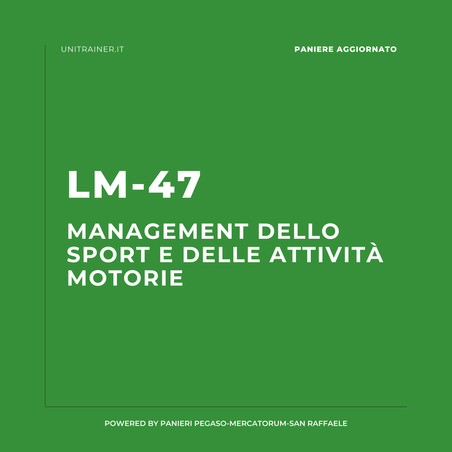 Riassunto aggiornato Strumenti informatici per lo sport, LM-47, Pegaso