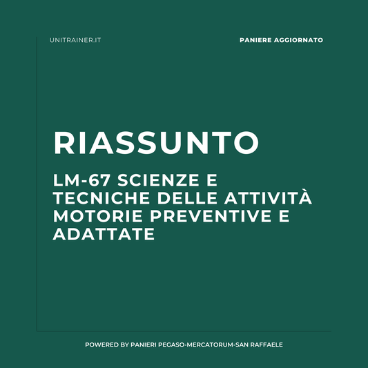 Aggiornato Riassunto di Teoria, tecnica, didattica dell'esercizio fisico adattato a popolazioni speciali LM-67 Scienze e tecniche delle attivitˆ motorie preventive e adattate San Raffaele, LM-67