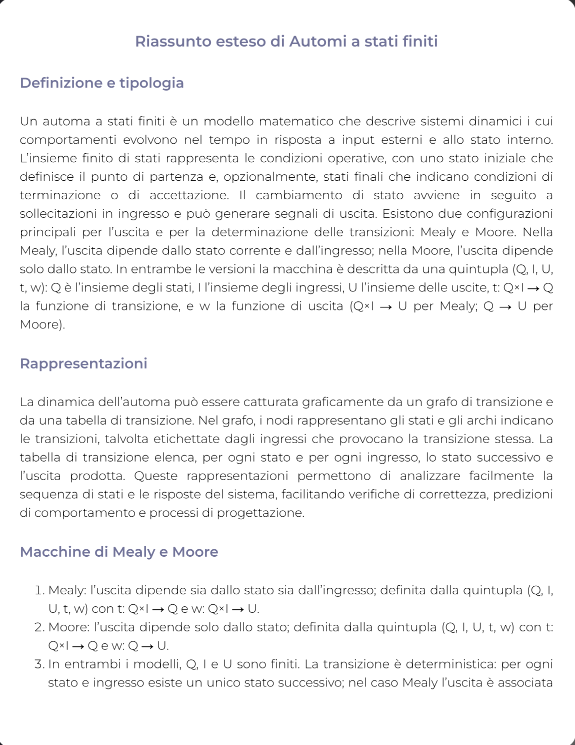 Riassunto di Informatica per Studi Umanistici