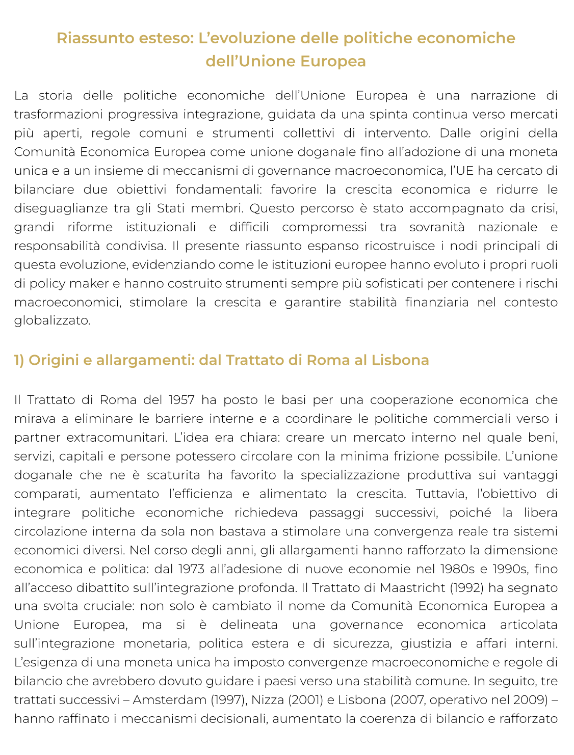 Riassunto di Politica economica - 0612406SECSP02