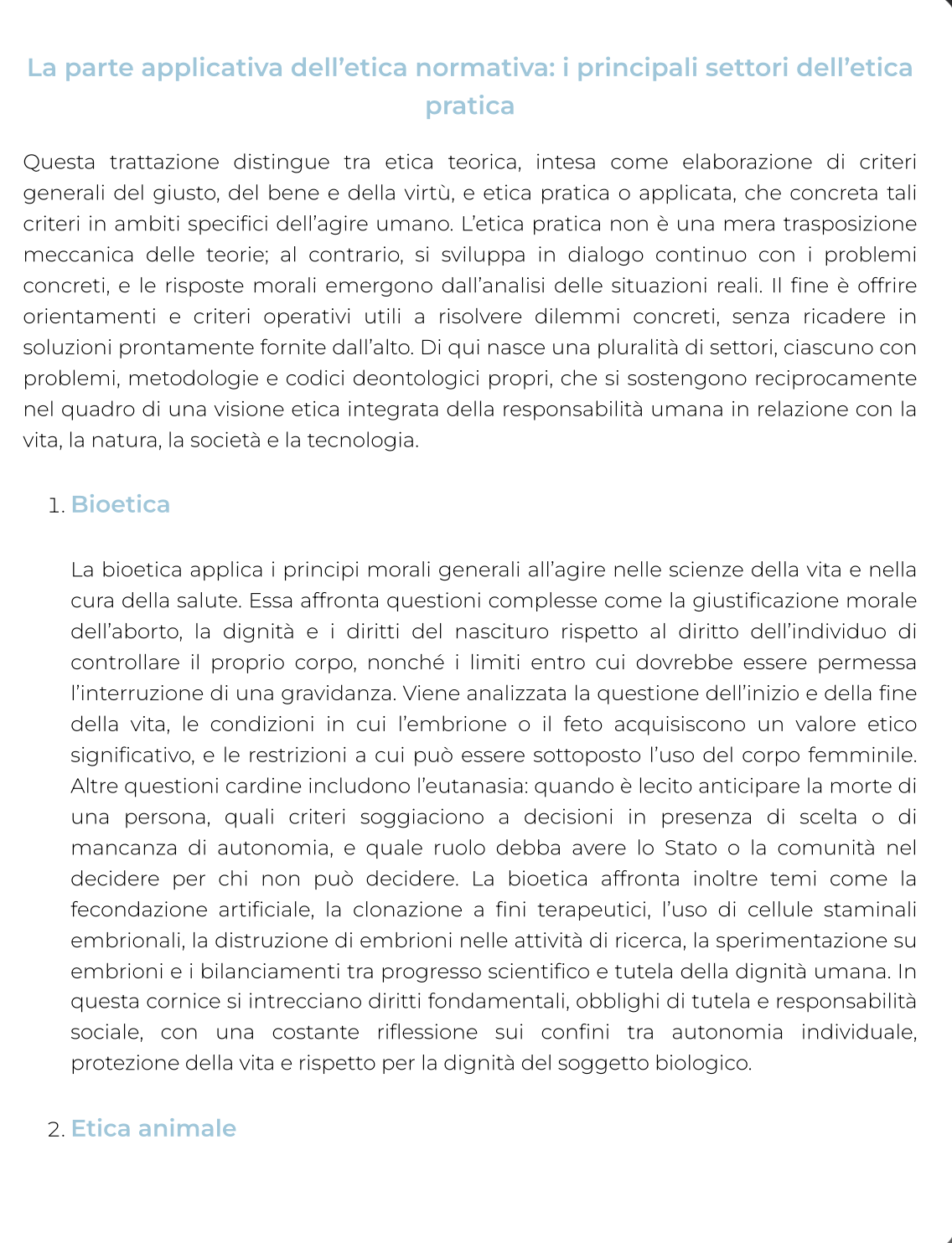 Riassunto di Etica delle relazioni