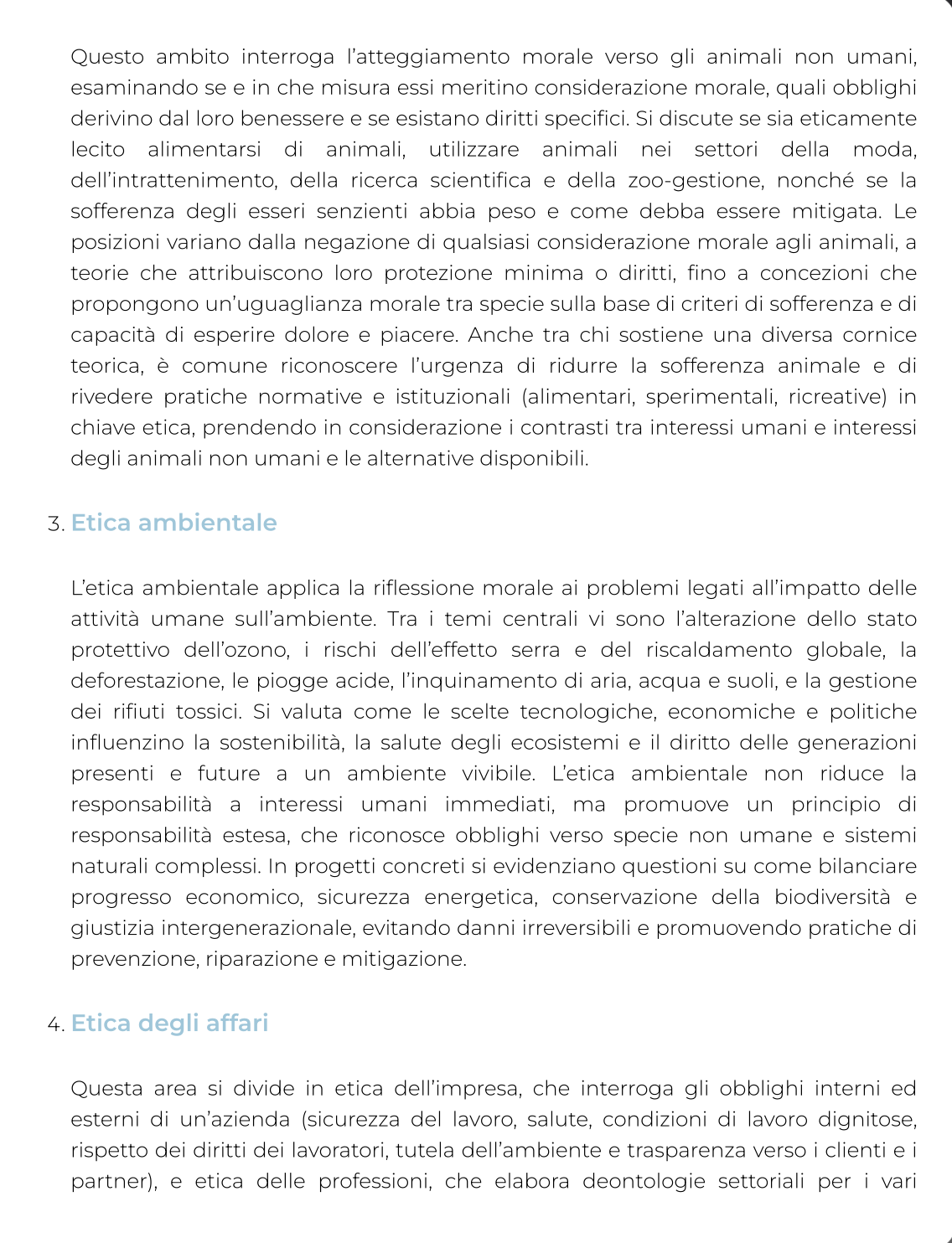 Riassunto di Etica delle relazioni