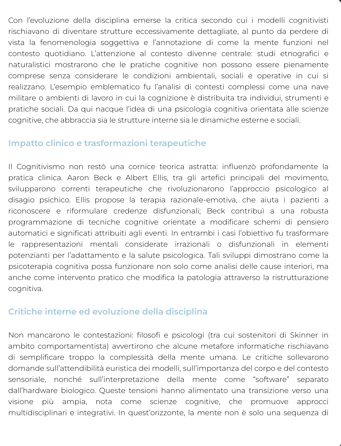 Riassunto di Psicologia generale
