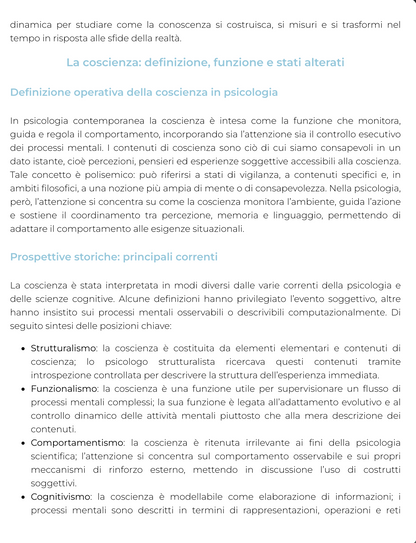 Riassunto di Psicologia generale