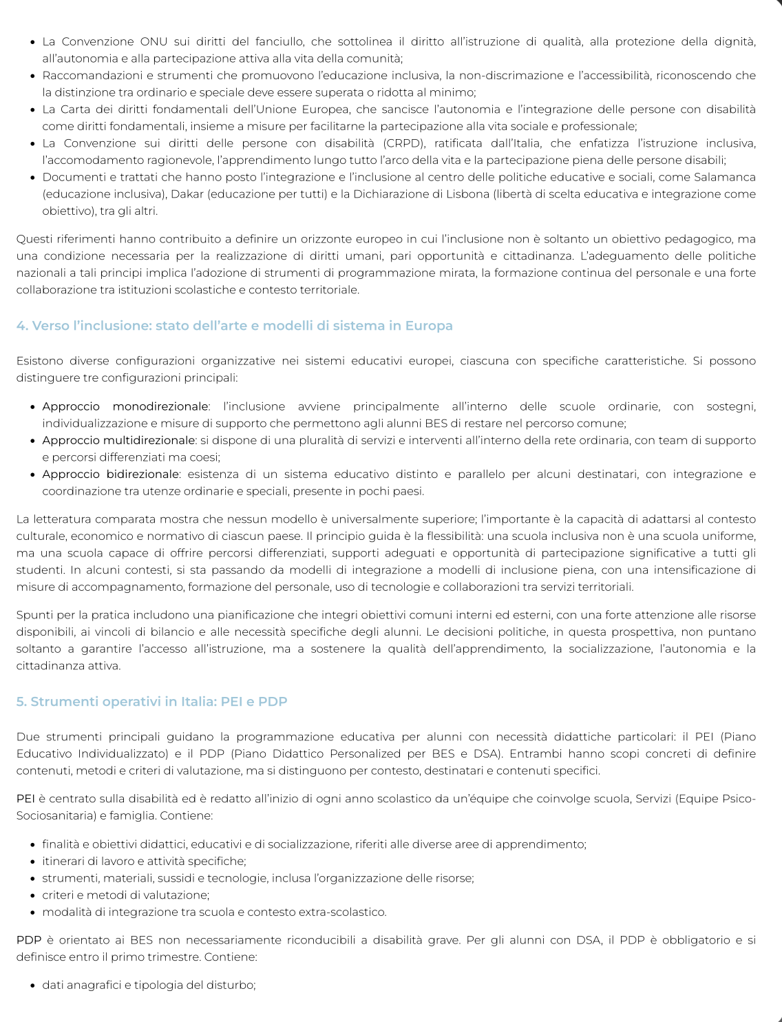 Riassunto di Pedagogia speciale e interventi educativi per la prima infanzia (con laboratorio)