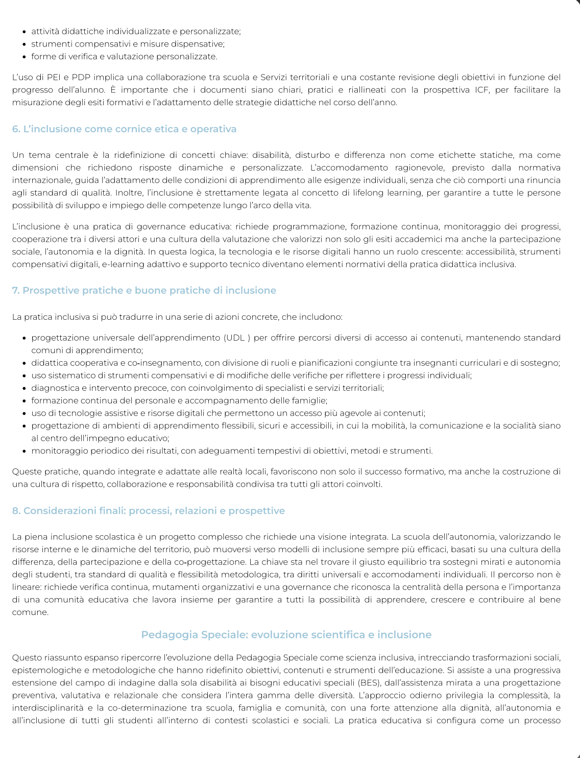 Riassunto di Pedagogia speciale e interventi educativi per la prima infanzia (con laboratorio)
