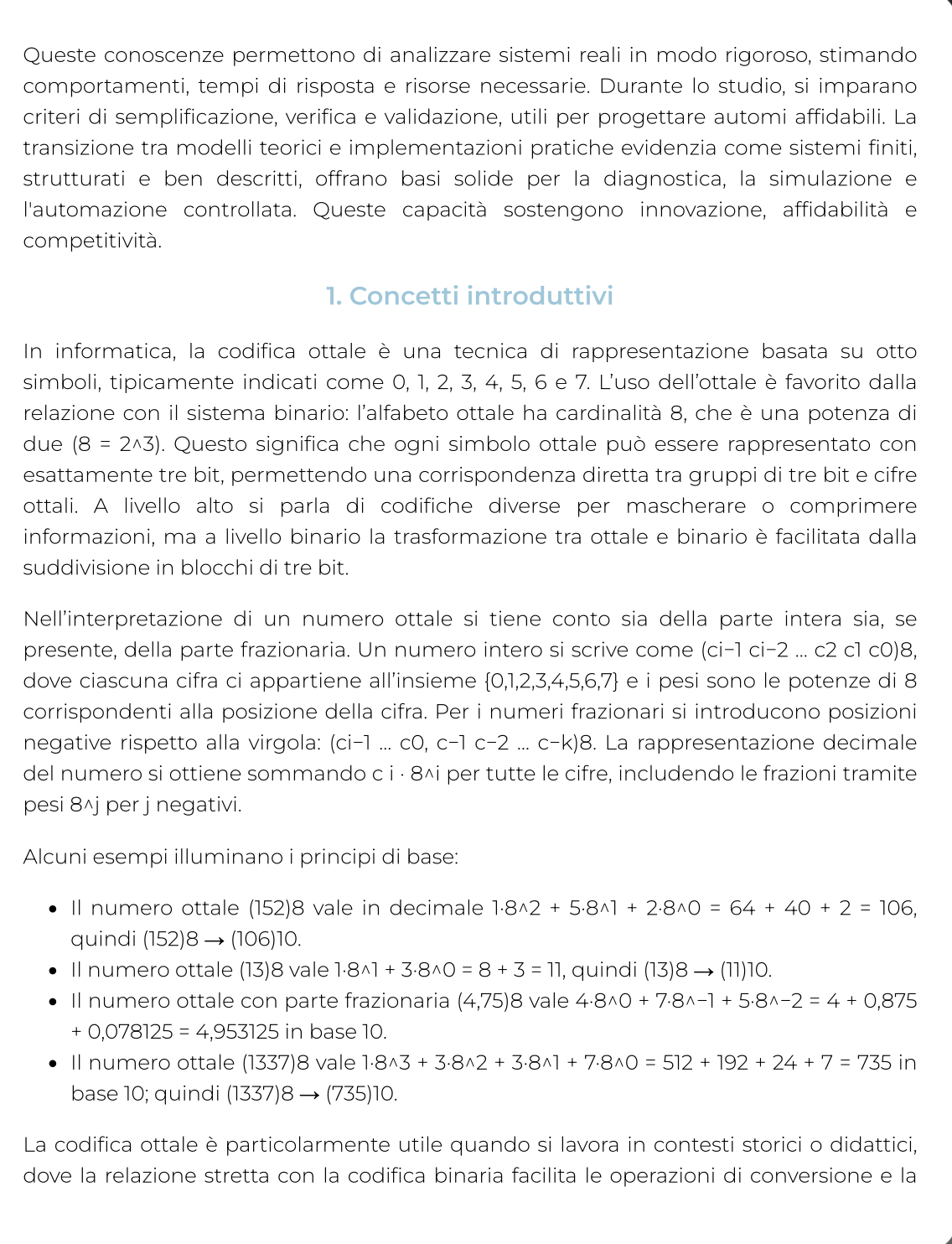 Riassunto di Idoneità informatica