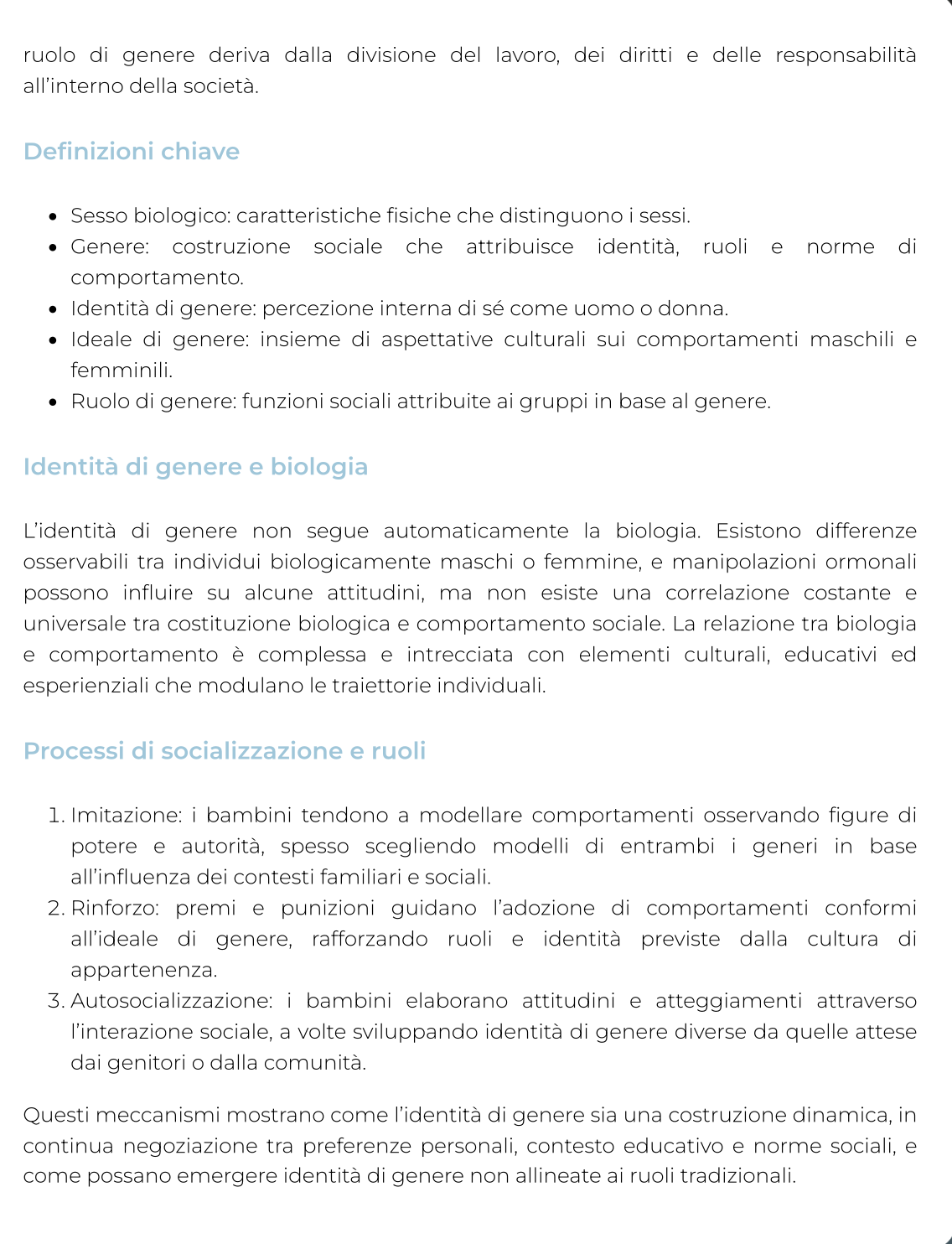 Riassunto di Sociologia dell'educazione e della prima infanzia — Pegaso