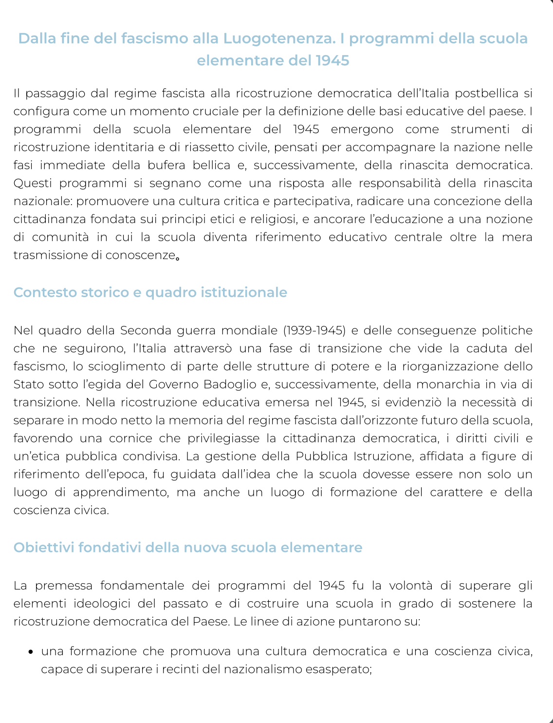 Riassunto di Sociologia dell'educazione e della prima infanzia