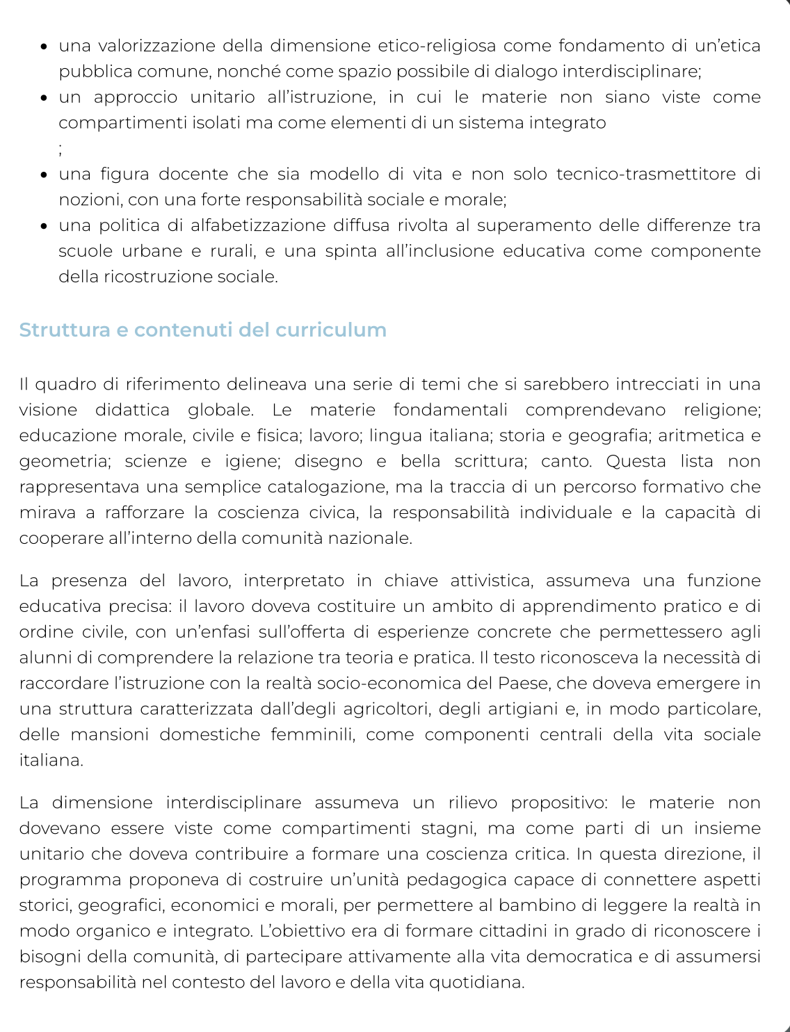 Riassunto di Sociologia dell'educazione e della prima infanzia