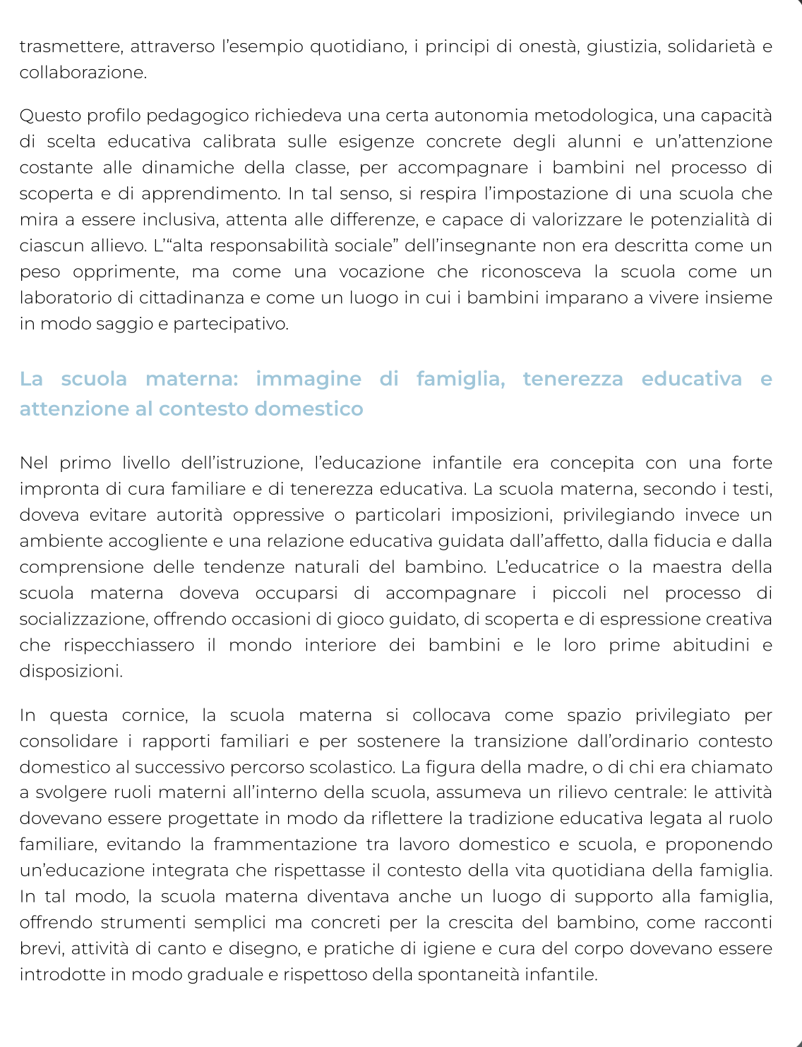 Riassunto di Sociologia dell'educazione e della prima infanzia