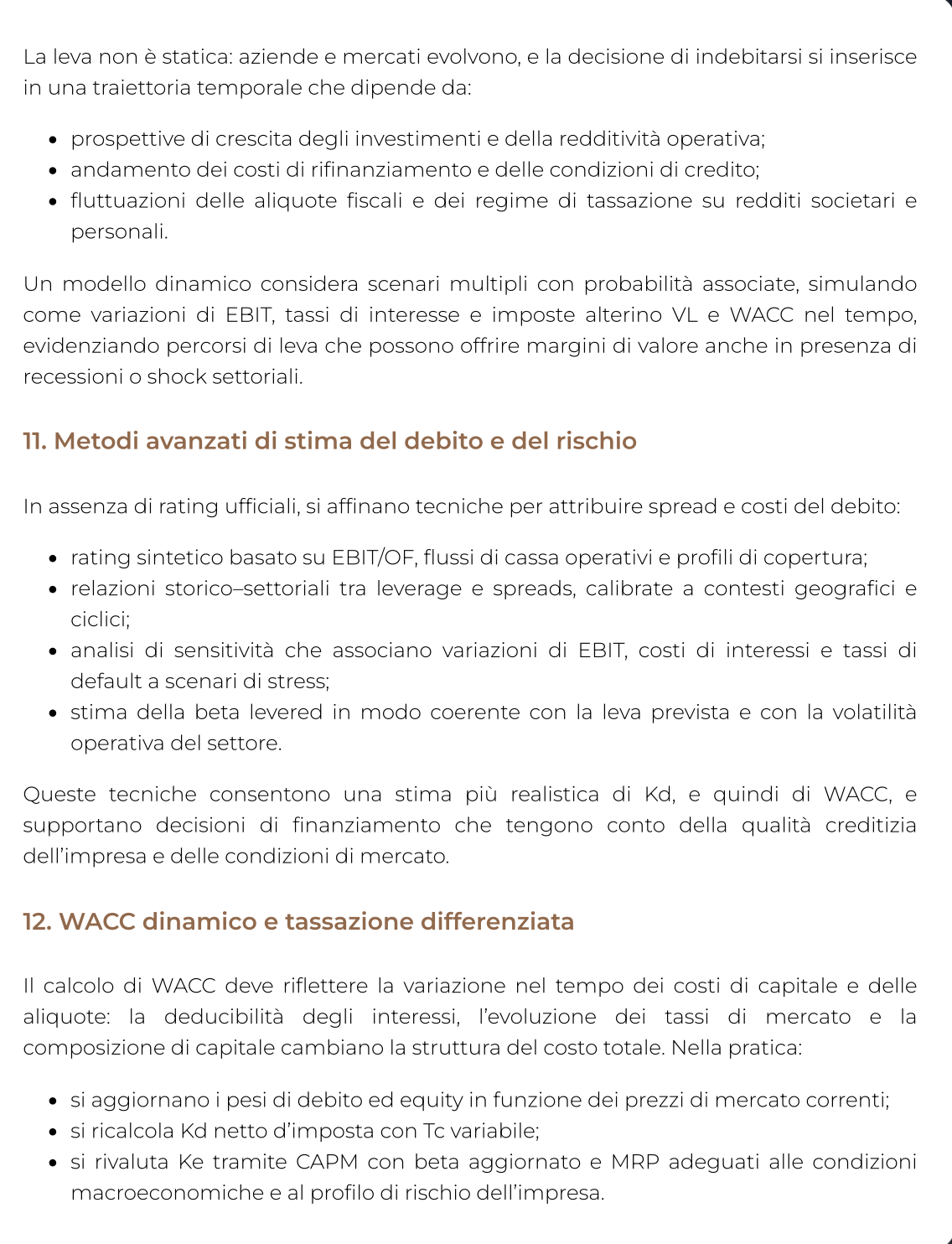 Riassunto di Finanza Aziendale