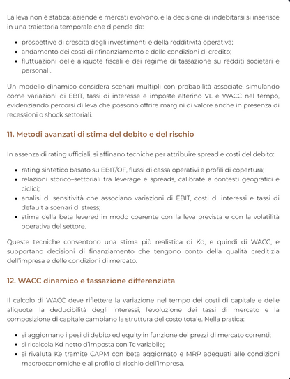 Riassunto di Finanza Aziendale
