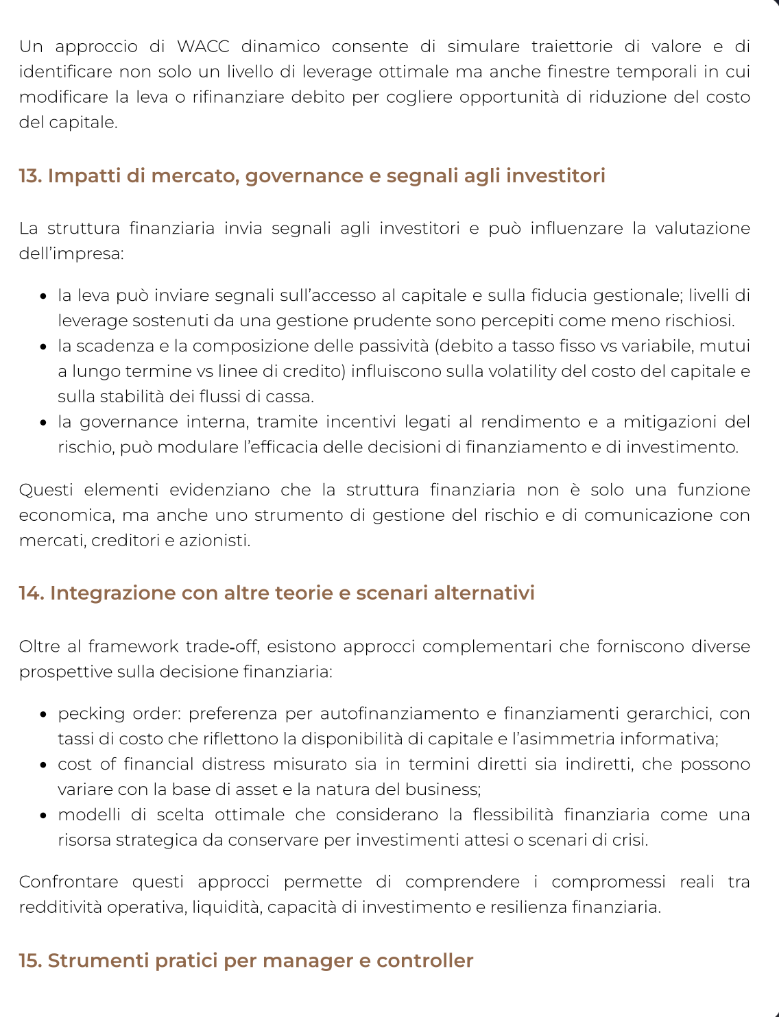 Riassunto di Finanza Aziendale