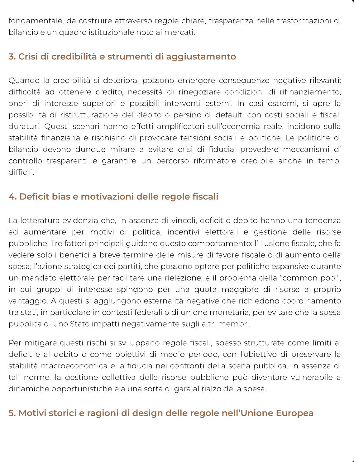 Riassunto di Politica economica