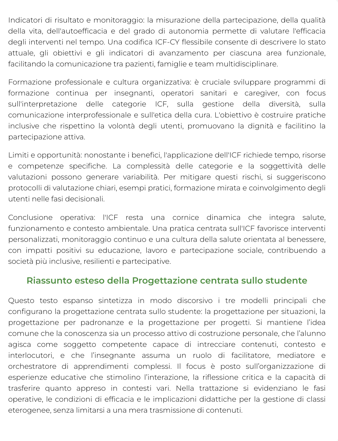 Riassunto di Didattica speciale