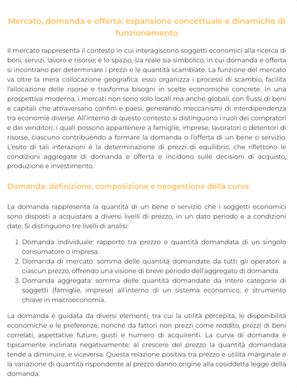 Riassunto di Impresa e mercato