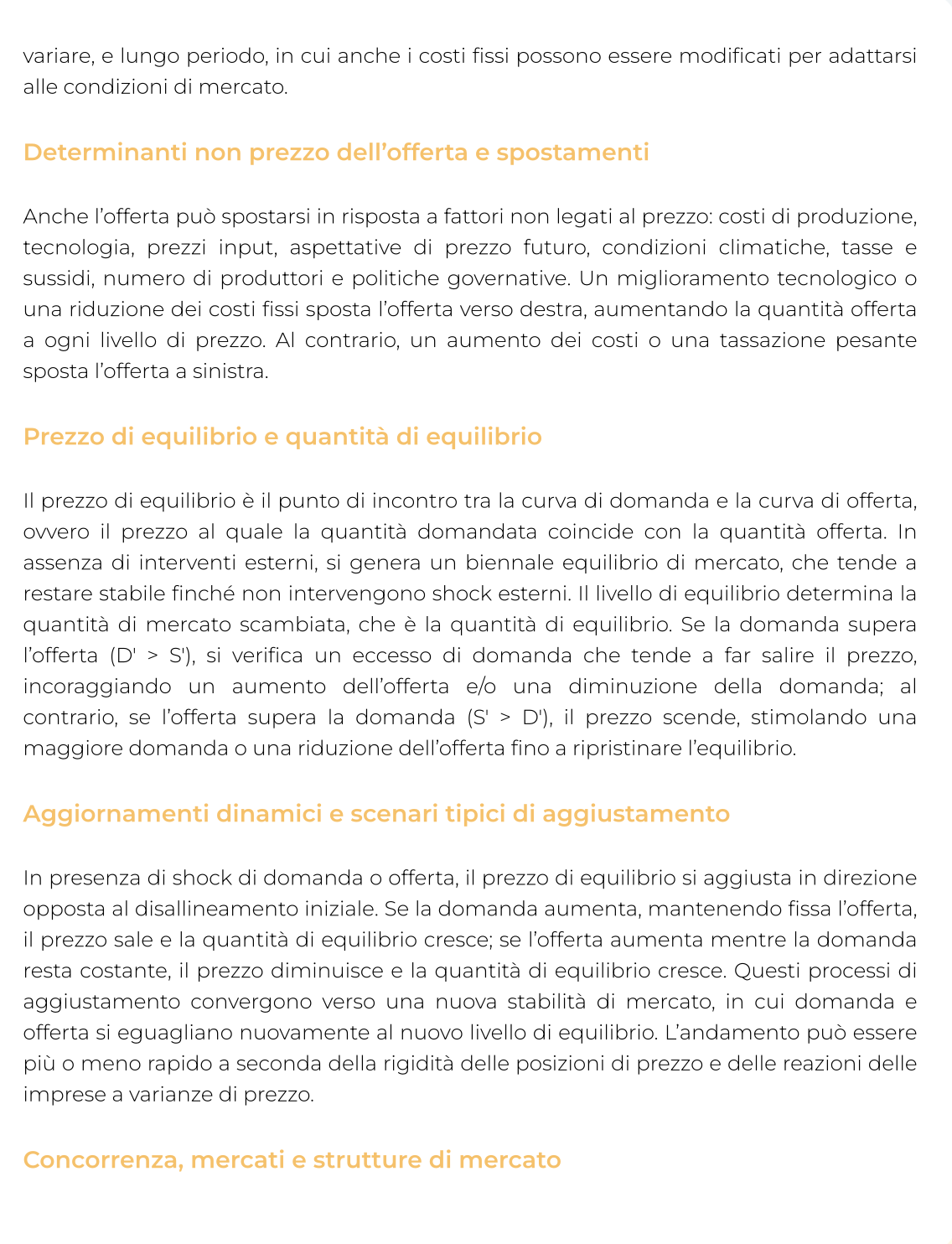 Riassunto di Impresa e mercato