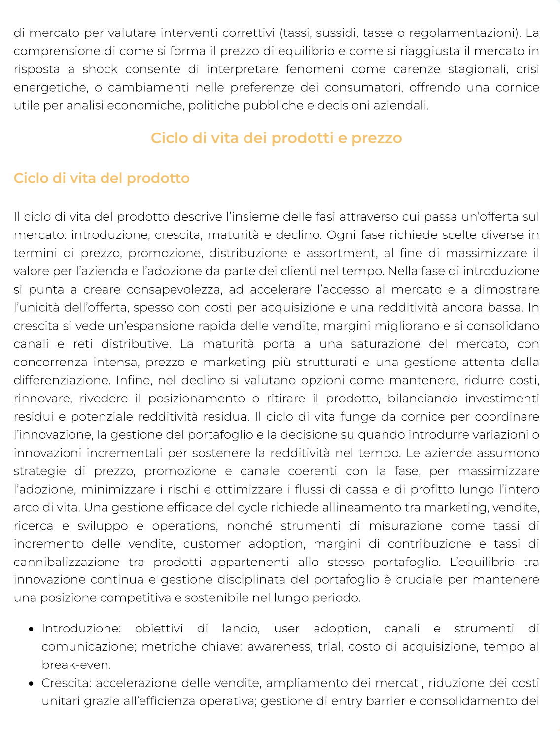 Riassunto di Impresa e mercato