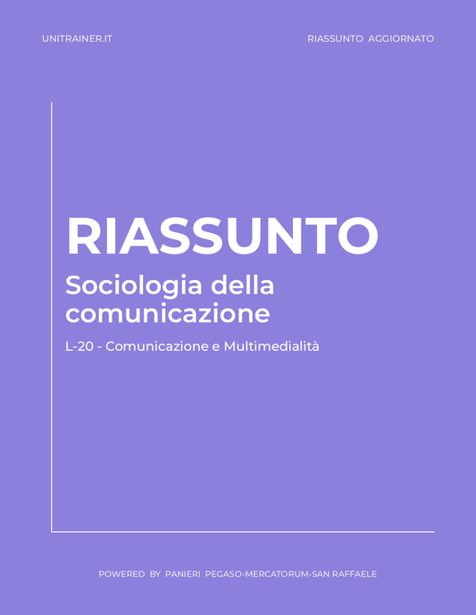 Cover Sociologia della comunicazione L-20