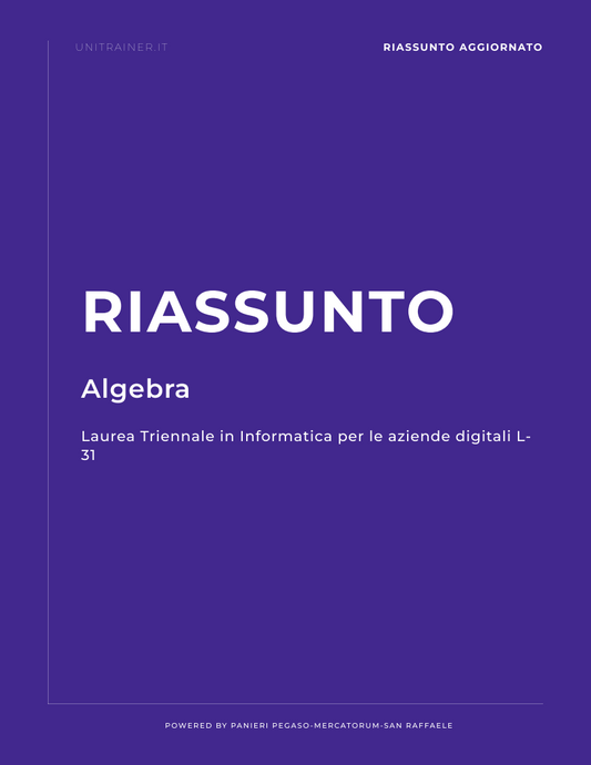 Riassunto di Algebra