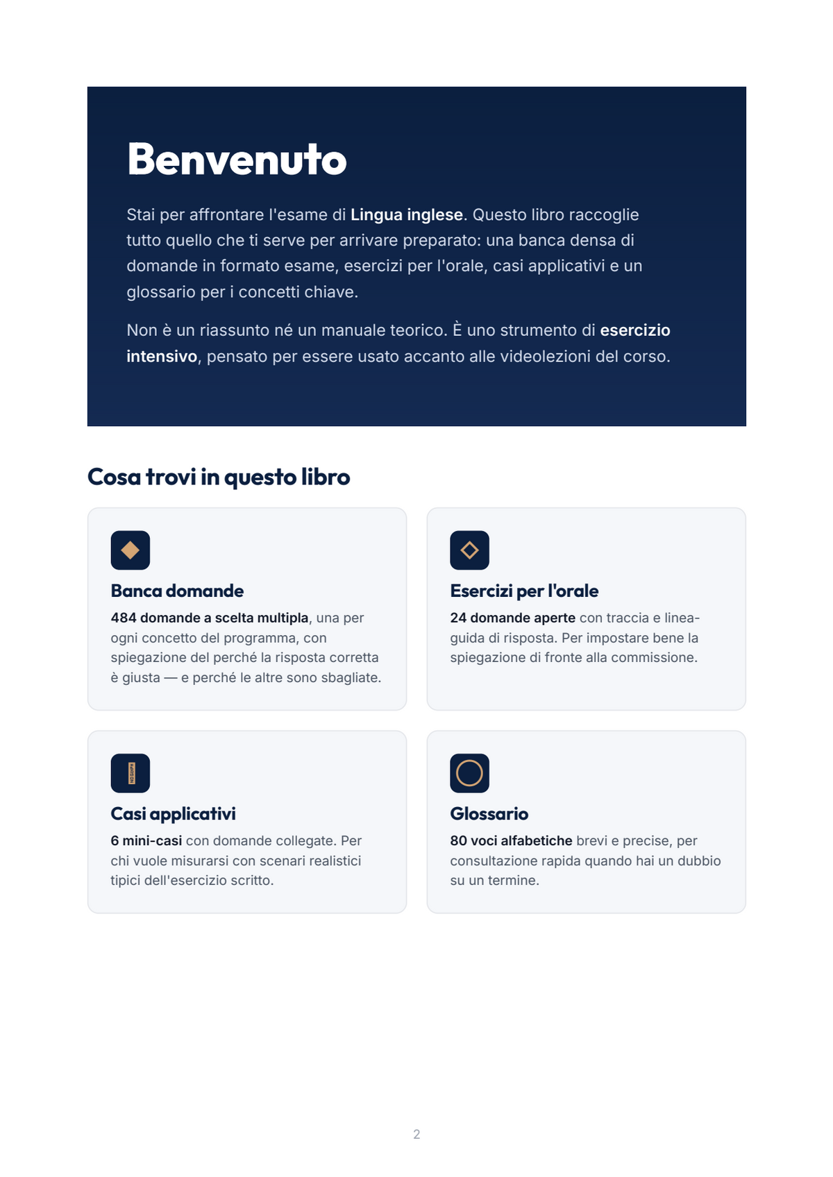 Lèssico · anteprima 1/10 — Benvenuto — Lingua inglese (ed. 3.0)